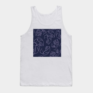 Tropical pattern with monstera leaves Tank Top